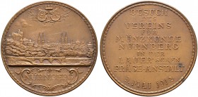 Nürnberg, Stadt. Weitere Marken und Medaillen. Bronzemedaille 1912 von L.Chr. Lauer, auf den Besuch des Vereins für Münzkunde in der Lauer'schen Präge...