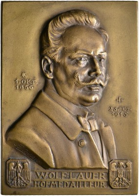 Nürnberg, Stadt. Weitere Marken und Medaillen. Einseitige Bronzeplakette 1915 vo...