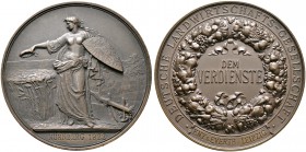 Nürnberg, Stadt. Weitere Marken und Medaillen. Bronzene Prämienmedaille o.J. (1922) unsigniert, der deutschen Landwirtschafts-Gesellschaft zur Aus­ste...