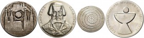 Nürnberg, Stadt. Weitere Marken und Medaillen. Dreiteilige Silbermedaille (Steckmedaille) 1975 von Walter Ibscher (geprägt bei C. Balmberger), auf die...