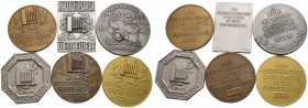 Nürnberg, Stadt. Weitere Marken und Medaillen. Lot (6 Stücke): Prämienmedaillen bzw. Plaketten des Photo-Porst-Wettbewerbs in Bronze (teilweise vergol...