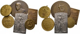 Nürnberg, Stadt. Weitere Marken und Medaillen. Lot (69 Stücke): Großes Konvolut von Medaillen und Plaketten zum Thema Sport (Boxen, Gewicht­heben, Fuß...