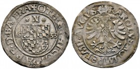 Palz-Neuburg. Ottheinrich und Philipp 1504-1544. Zehner (12 Kreuzer) 1533 -Neuburg-. Mit Titulatur Kaiser Karl V. Schulten 2755, Slg. Memm. -, Slg. Kö...