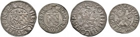 Palz-Neuburg. Ottheinrich und Philipp 1504-1544. Lot (2 Stücke): Batzen und Halbbatzen 1515 -Neuburg-. Schulten 2757, 2758, Slg. Memm. 2809, 2810, Slg...