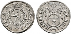 Palz-Neuburg. Wolfgang Wilhelm 1614-1653. 2 Kreuzer (Halbbatzen) 1628 -Kallmünz-. Münzmeister Georg Thomas Paur. Noss 381, Slg. Memm. -, Slg. Noss 596...