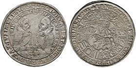 Sachsen-Alt-Gotha (Coburg-Eisenach). Johann Casimir und Johann Ernst 1572-1633. Taler 1616 -Saalfeld-. KOR 156, Slg. Mers. -, Schnee 188, Dav. 7429, G...