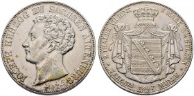 Sachsen-Altenburg. Joseph 1834-1848. Doppelter Vereinstaler 1847 F. AKS 48, J. 108, Thun 353, Kahnt 481.
 kleine Kratzer, sehr schön