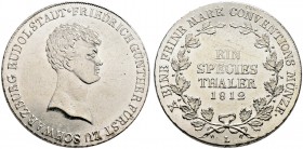 Schwarzburg-Rudolstadt. Friedrich Günther 1807-1867. Konventionstaler 1812 -Saalfeld-. Variante mit minimal kürzeren Haarlocken. AKS 1, J. 32, Thun 39...