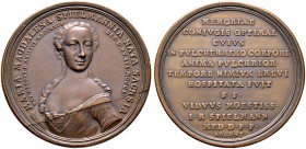 Straßburg, Stadt. Bronzemedaille 1750 unsigniert, auf die im Alter von (fast) 27 Jahren verstorbene, in Straßburg geborene Maria Magdalena Spielmann, ...