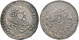 Württemberg. Ludwig Friedrich von Mömpelgard 1628-1631, als Administrator und Vormund von Eberhard III. Taler 1629. Stempel von Francois Guichard. Gep...