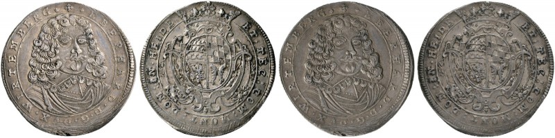 Württemberg. Eberhard III. 1633-1674. Taler 1647. Älteres großes Brustbild im Ha...
