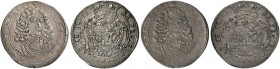 Württemberg. Eberhard III. 1633-1674. Taler 1647. Älteres großes Brustbild im Harnisch mit Spitzenkragen fast von vorn / Gekröntes, quadriertes Wappen...
