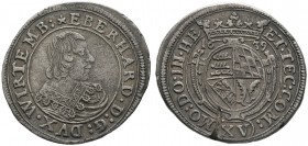 Württemberg. Eberhard III. 1633-1674. 15 Kreuzer 1639. Brustbild des Herzogs nach rechts / Gekrönter Wappenschild. KR 573, Ebner 12.
 selten, leichte...