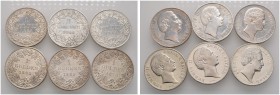37 Stücke: BAYERN. Sammlung von 1 Gulden-Münzen der Jahrgänge 1837-1847, 1848 (Ludwig I.), 1848 (Maximilian II.), 1849-1863, 1864 (Maximilian II.), 18...