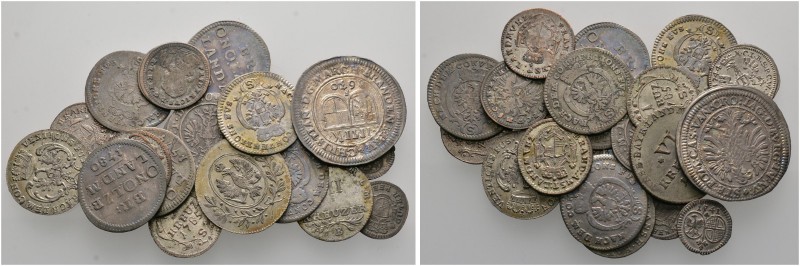 21 Stücke: BRANDENBURG-ANSBACH und -BAYREUTH. Kleinmünzen vom Pfennig bis 6 Kreu...