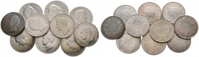 16 Stücke: SACHSEN-MEININGEN. Sammlung von 1 Gulden-Münzen der Jahrgänge 1830-1833, 1836 und 1837 (rheinisch) sowie 1838-1841, 1843 und 1846 (AKS 186-...