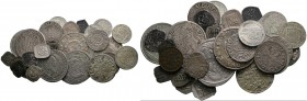 Ca. 390 Stücke: Kleinmünzen vom Pfennig/Heller bis zum 1/6 Taler und 20 Kreuzer in Silber, Billon und Kuper aus dem Zeitraum 12.-19. Jh. von verschied...