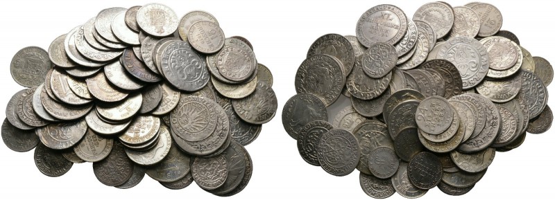 90 Stücke: Silbermünzen vom Groschen bis 1/4 Taler aus dem Zeitraum 16.-19. Jh. ...
