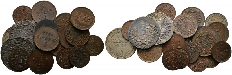 Ca. 60 Stücke: Silber- bzw. Billonmünzen von Hagenau (Groschen 1600), Leiningen ...