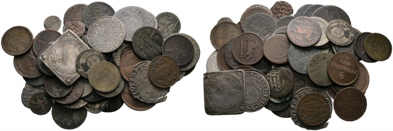 Ca. 55 Stücke: Kleinmünzen in Silber, Billon und Kupfer vom Mittelalter bis zur ...