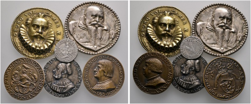 6 Stücke: NÜRNBERG. Prägungen in Silber und Bronze. Meist Nachgüsse des 19. Jahr...