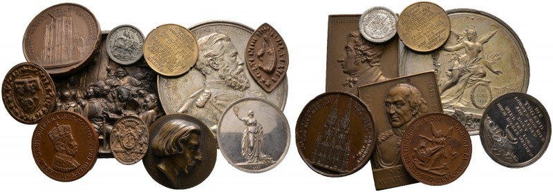 70 Stücke: Medaillen und Plaketten vom 19. Jahrhundert bis 1936 in Silber, Bronz...
