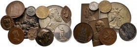 70 Stücke: Medaillen und Plaketten vom 19. Jahrhundert bis 1936 in Silber, Bronze, Zinn und Eisen.
 schön, sehr schön, vorzüglich
 Interessantes Kon...