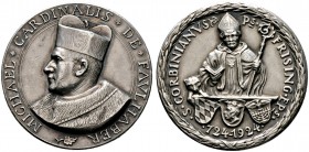 Medailleure. Bernhart, Josef (1883-1967). Mattierte Silbermedaille 1924 auf den Erzbischof von München und Freising, Michael Kardinal Faulhaber. Desse...