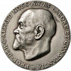 Medailleure. Bernhart, Josef (1883-1967). Einseitige Silbergussmedaille 1940 auf den 85. Geburtstag des Numismatikers Alfred Noss (1855- 1947). Dessen...
