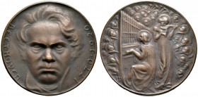 Medailleure. Esseoe, Elisabeth (Erzsebeth) von (1883-1954). Bronzegussmedaille 1920. Auf den 150. Geburtstag des deutschen Komponisten und Pianisten d...