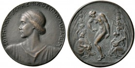 Medailleure. Esseoe, Elisabeth (Erzsebeth) von (1883-1954). Bronzegussmedaille o.J. (1922) auf die Tänzerin Edith von Schrenck. Deren Brustbild mit na...