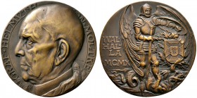 Medailleure. Gies, Ludwig (1887-1966). Bronzegussmedaille 1910. Auf die Aufstellung der Büste des Grafen Helmuth von Moltke (1800-1891) in der Walhall...