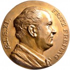 Medailleure. Mannert, Konrad (1883-1944). Einseitige, hohl gegossene Bronzemedaille o.J. (dreißiger Jahre). Auf den 40. Geburtstag des Architekten Fri...