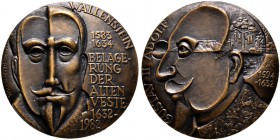 Medailleure. Räsänen, Kauko (1926-2015). Bronzemedaille (Probe) 1982 auf den 350. Jahrestag der Schlacht an der Alten Veste bei Fürth. Wie vorher. Hac...