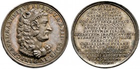 Medailleure. Wermuth, Christian (1661-1739). Silberne Suitenmedaille o.J. auf den römischen Kaiser Maxentius (306-312). Dessen bloßes Brustbild mit Lö...