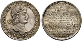 Medailleure. Wermuth, Christian (1661-1739). Silberne Suitenmedaille o.J. auf den römischen Kaiser Constantinus I. (306-337). Dessen Brustbild mit Dia...
