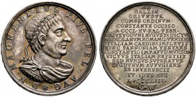 Medailleure. Wermuth, Christian (1661-1739). Silberne Suitenmedaille o.J. auf den römischen Kaiser Magnentius (350-353, in Gallien). Dessen Brustbild ...