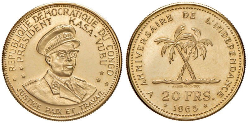 CONGO Repubblica Democratica (1960-1971) 20 Francs 1965 - Varesi 242 AU RR
PROO...