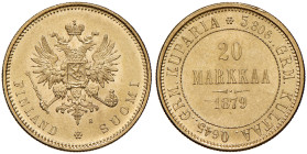 FINLANDIA Alessandro II (1855-1881) 20 Markkaa 1879 - Varesi 244 AU
qFDC/FDC