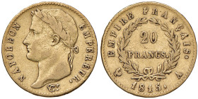 FRANCIA Napoleone I Imperatore (1804-1814) 20 Franchi 1815 A - Varesi 323 AU
BB