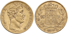 FRANCIA Carlo X (1824-1830) 20 Franchi 1827 A - Varesi 381 AU
BB