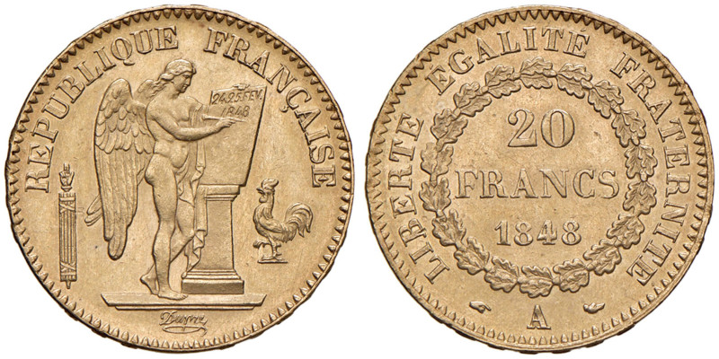 FRANCIA Seconda Repubblica (1848-1852) 20 Franchi 1848 A - Varesi 442 AU
SPL-FD...