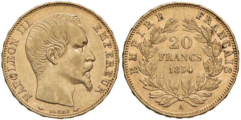 FRANCIA Napoleone III (1852-1870) 20 Franchi 1854 A - Varesi 453 AU
qSPL