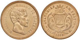 GUATEMALA Repubblica (1839- ) 4 Pesos 1869 - Varesi 553 AU RR
SPL/SPL+