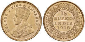 INDIA Giorgio V (1910-1936) 15 Rupie 1918 - KM. 525 AU RR
SPL+/FDC