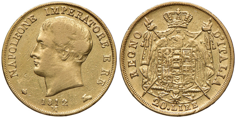 ITALIA Napoleone I (1805-1814) 20 Lire 1812 Milano - Gig. 88 AU
BB/qSPL