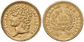ITALIA NAPOLI Gioacchino Napoleone (1806-1815) 20 Lire 1813 - Nomisma 733 AU NC
BB-SPL