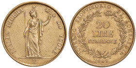 ITALIA MILANO Governo Provvisorio di Lombardia (1848) 20 Lire 1848 - Gig. 2 AU RR
BB+/BB