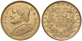 ITALIA Pio IX (1846-1878) 20 Lire 1868 an. XXIII - Nomisma 848 AU
SPL-FDC