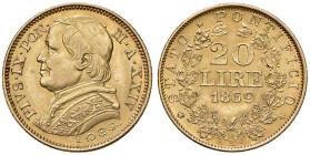 ITALIA Pio IX (1846-1878) 20 Lire 1869 an. XXIV - Nomisma 850 AU
qSPL-SPL